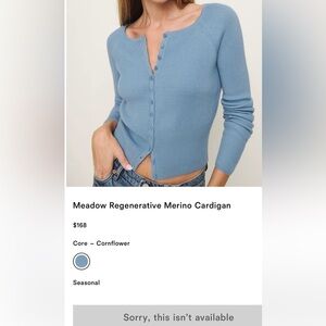 Reformation Meadow Regenerative Cardigan